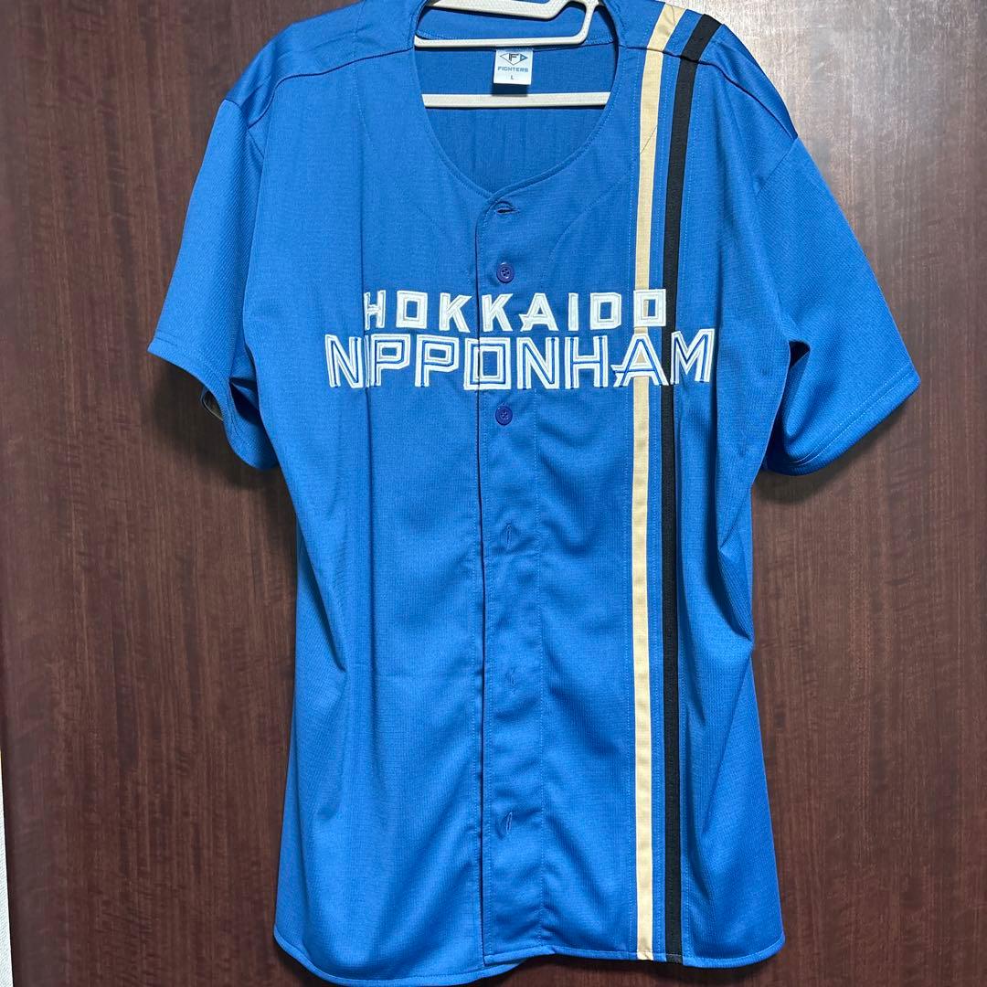 万波中正　北海道日本ハムファイターズ　レプリカユニフォーム　ビジター　L