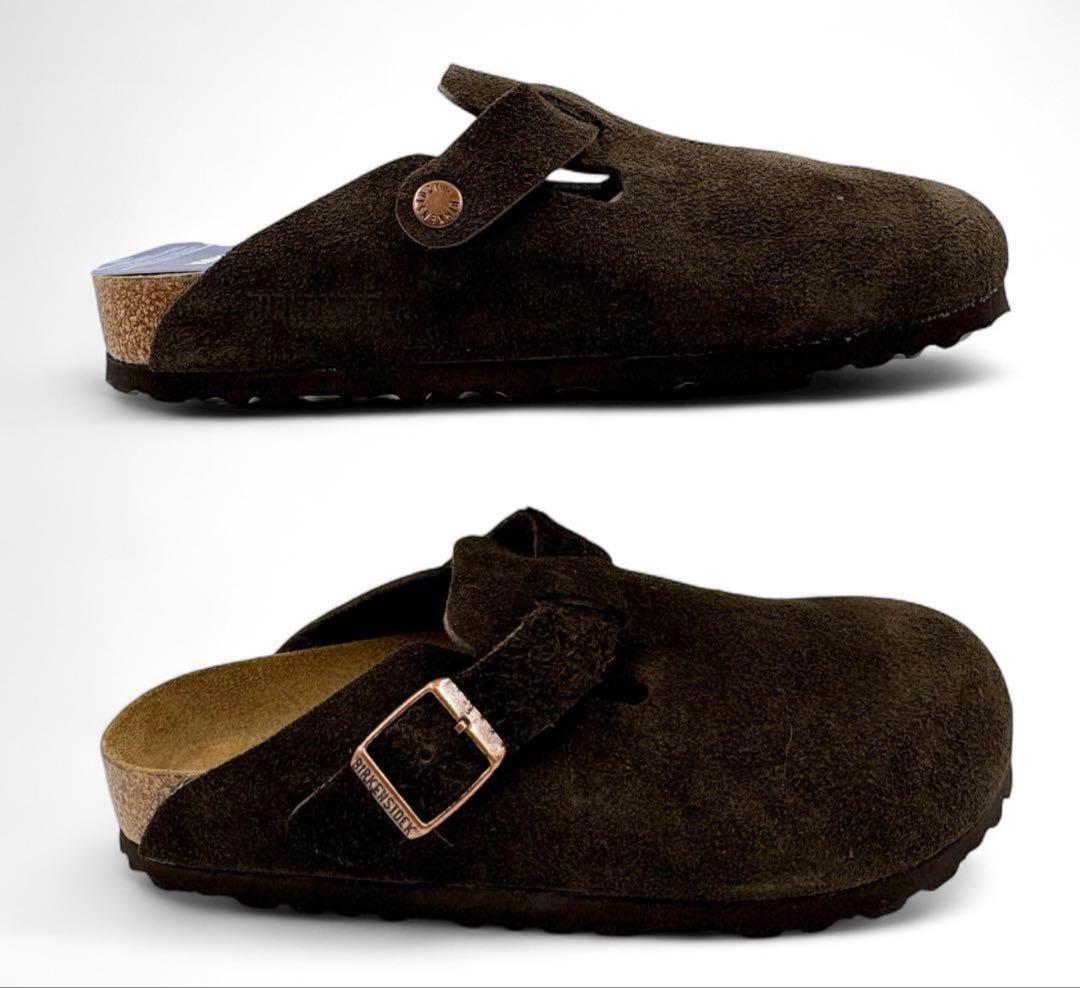 【新品】 ビルケンシュトック ボストン 26cm サボ サンダル モカ スエード