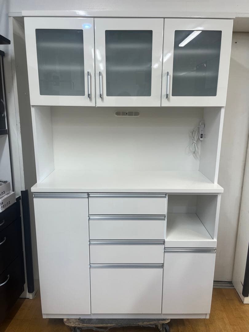 M080　レンジボード　食器棚　カップボード　幅1195mm