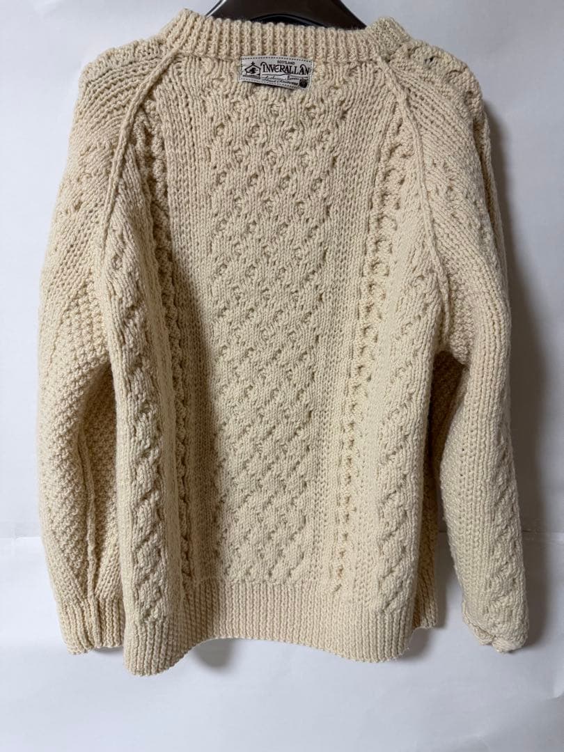 INVERALLAN / インバーアランハンドニットセーター 1A 茶タグ