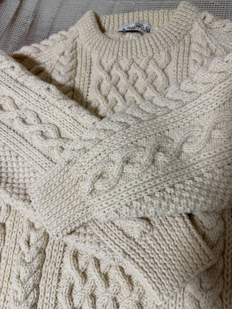 INVERALLAN / インバーアランハンドニットセーター 1A 茶タグ