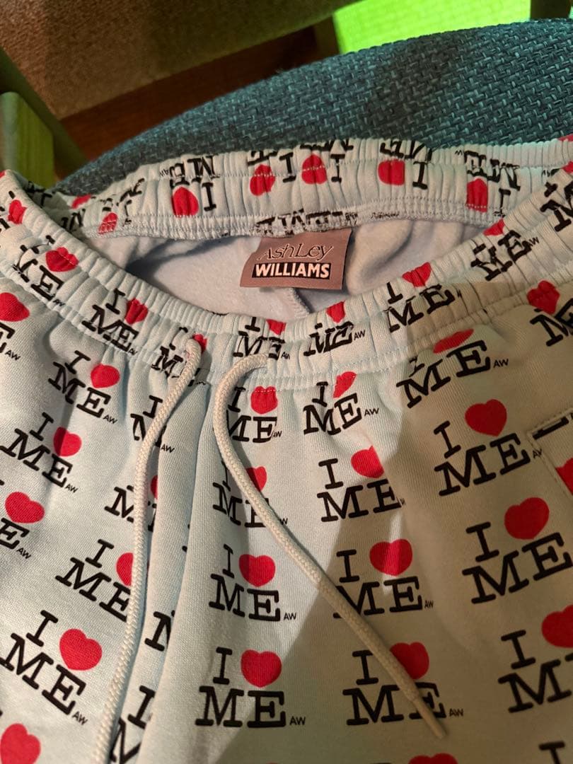 ASHLEY WILLIAMS I ♥︎ ME 水色　スウェットパンツ