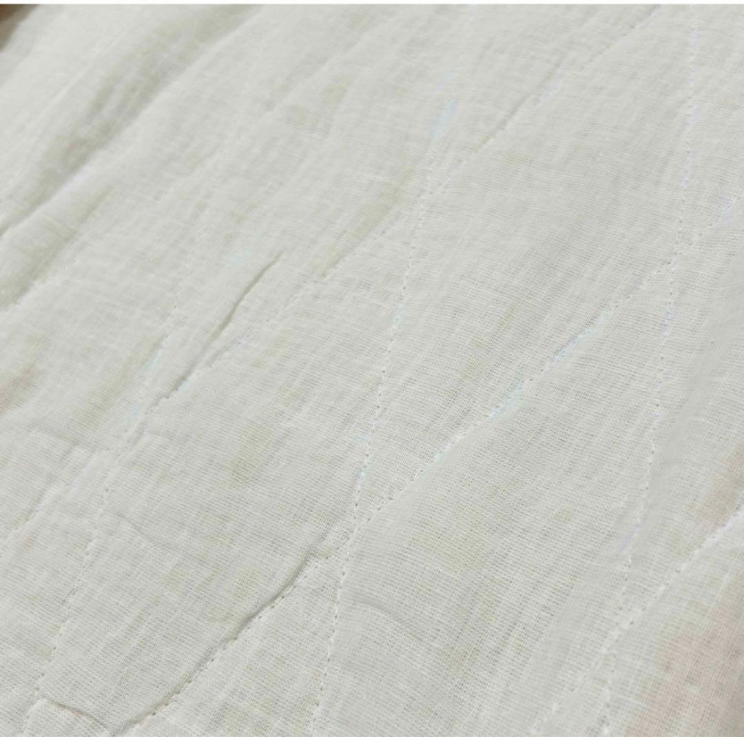 【SALE】あしべ織汗取りスリップ　和装肌着　本麻　燈芯　Ｌサイズ　＊箱汚れあり
