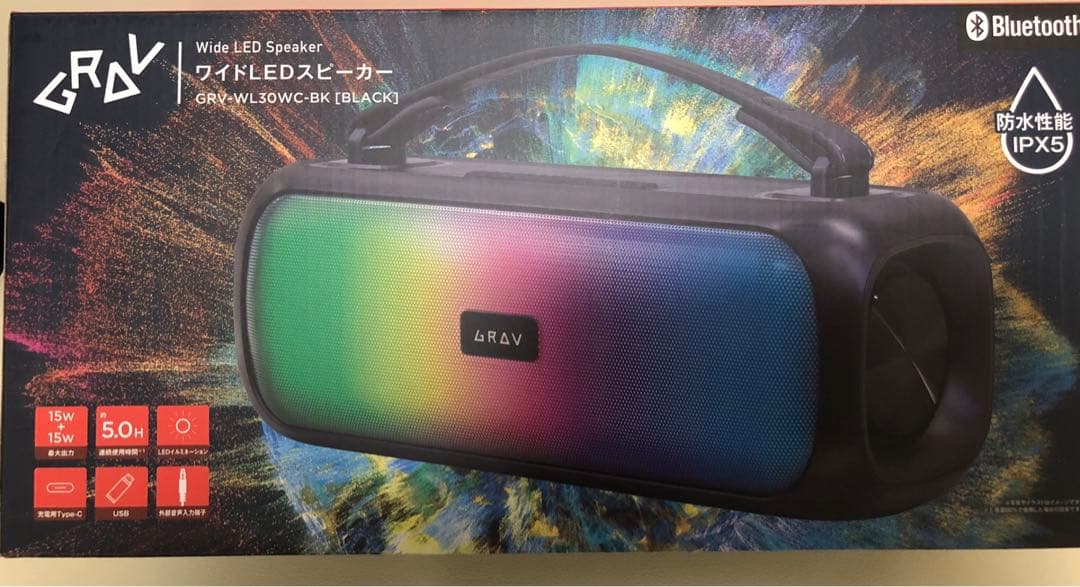 Bluetooth経由のワイドLEDスピーカー 品番：GRV-WL30WC
