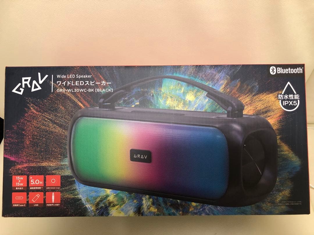 Bluetooth経由のワイドLEDスピーカー 品番：GRV-WL30WC