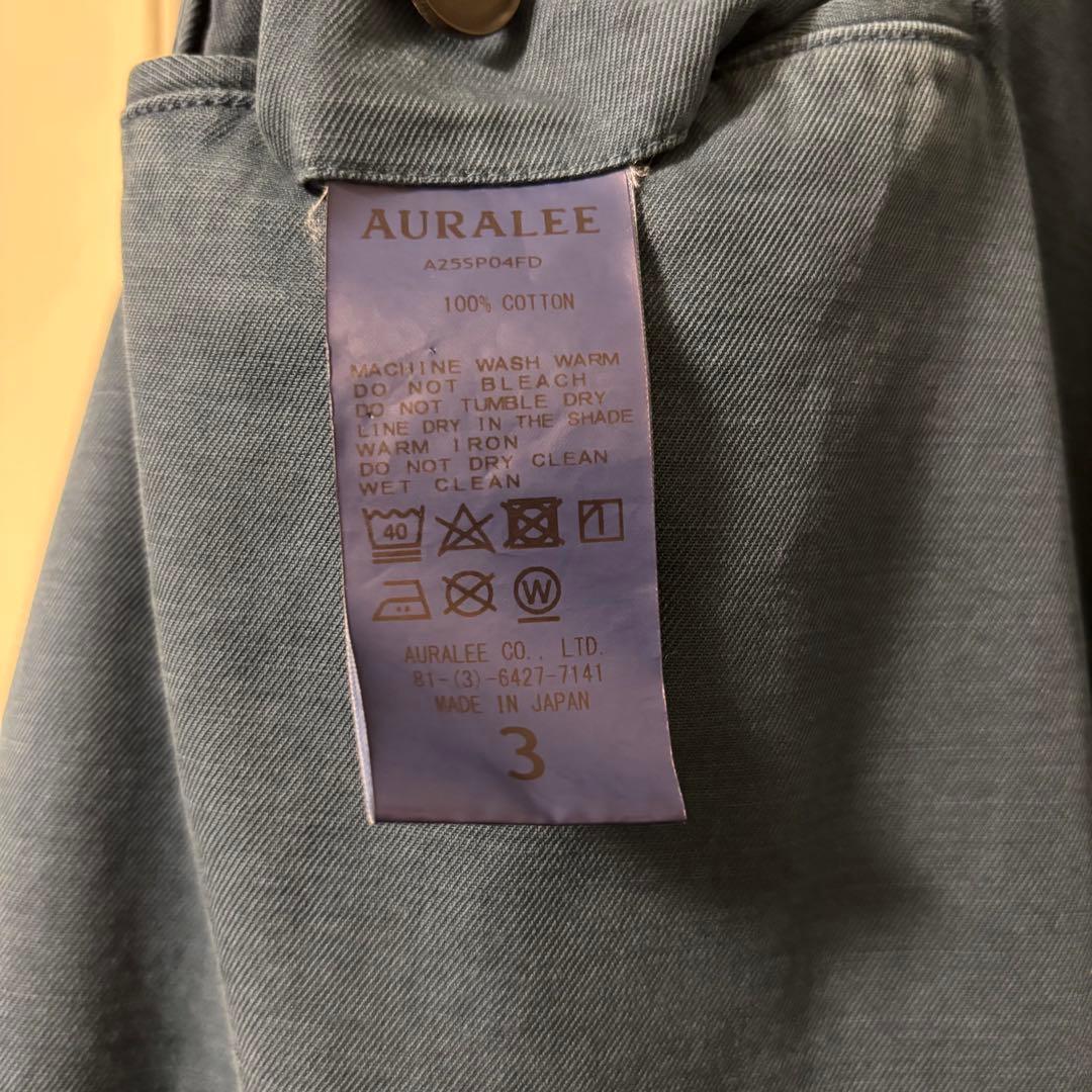 パンツ AURALEE PRODUCTDYED FINX GABARDINE PANTS