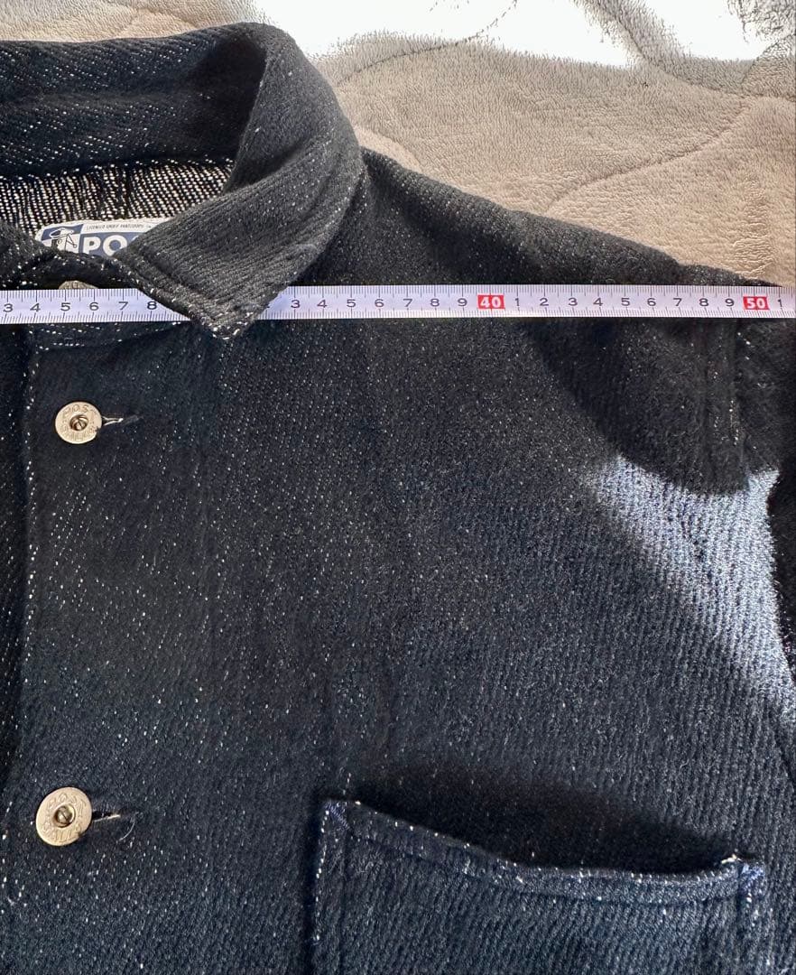 ポストオーバーオールズ　日本製　ブラック　コットン✖️ナイロン生地