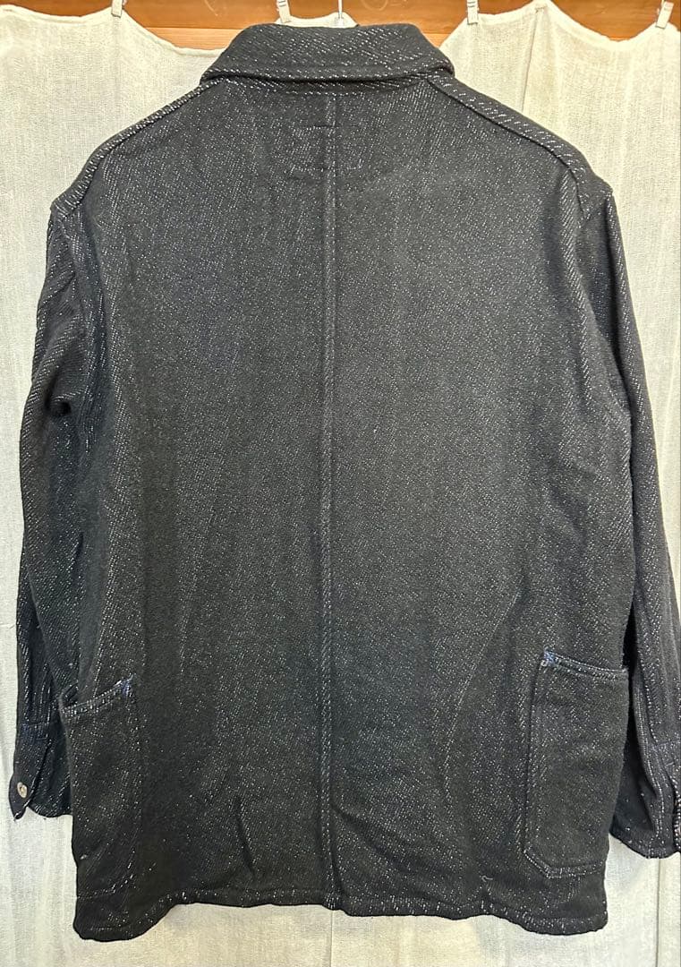 ポストオーバーオールズ　日本製　ブラック　コットン✖️ナイロン生地