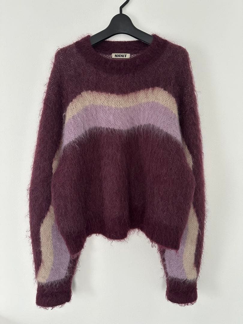 トップス NKNIT 22AW-016 wave pattern mohair KNIT