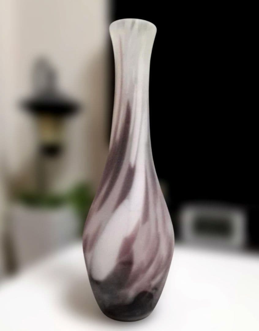 1/11限り【ガラス工芸家　藤田喬平】手吹きガラス工芸品　花瓶　高さ約30cm