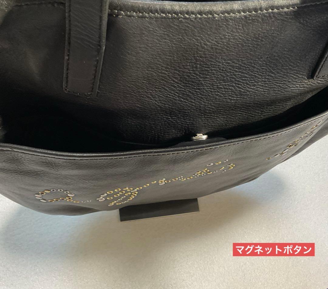 アニエスベー 本革ワンショルダーバッグ スタッズ使い セール中♪