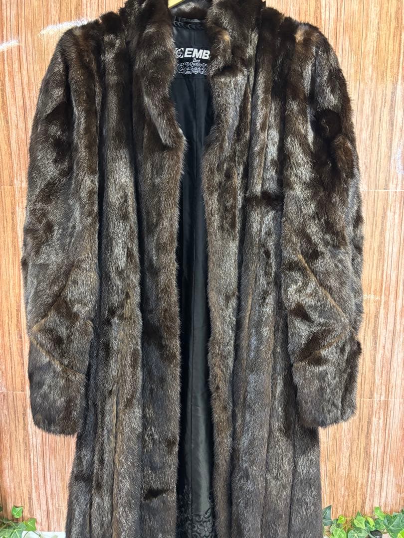 EMBA ブラックグラマミンク ロングコート