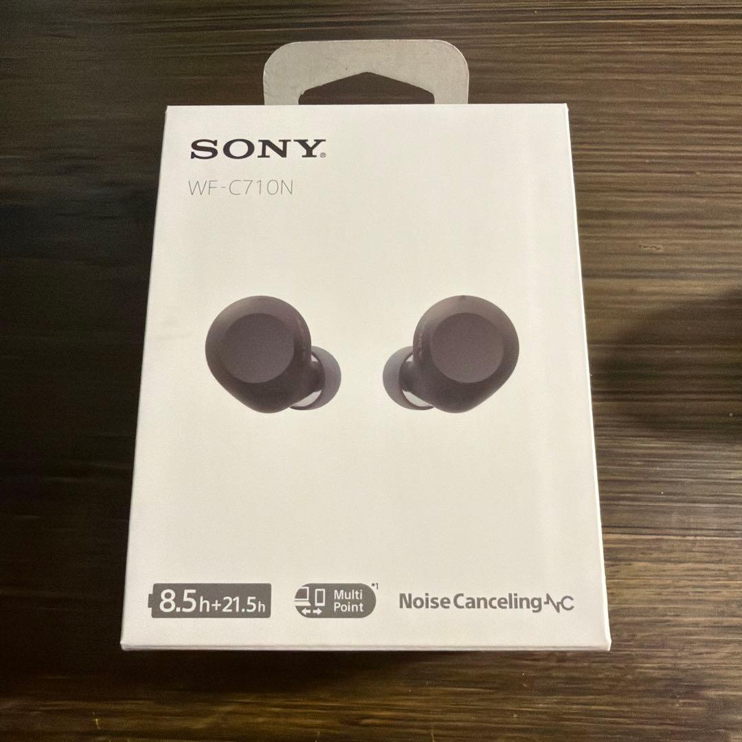 ほぼ新品　SONY WF-C710N ブラック ワイヤレスイヤホン　カバー付き