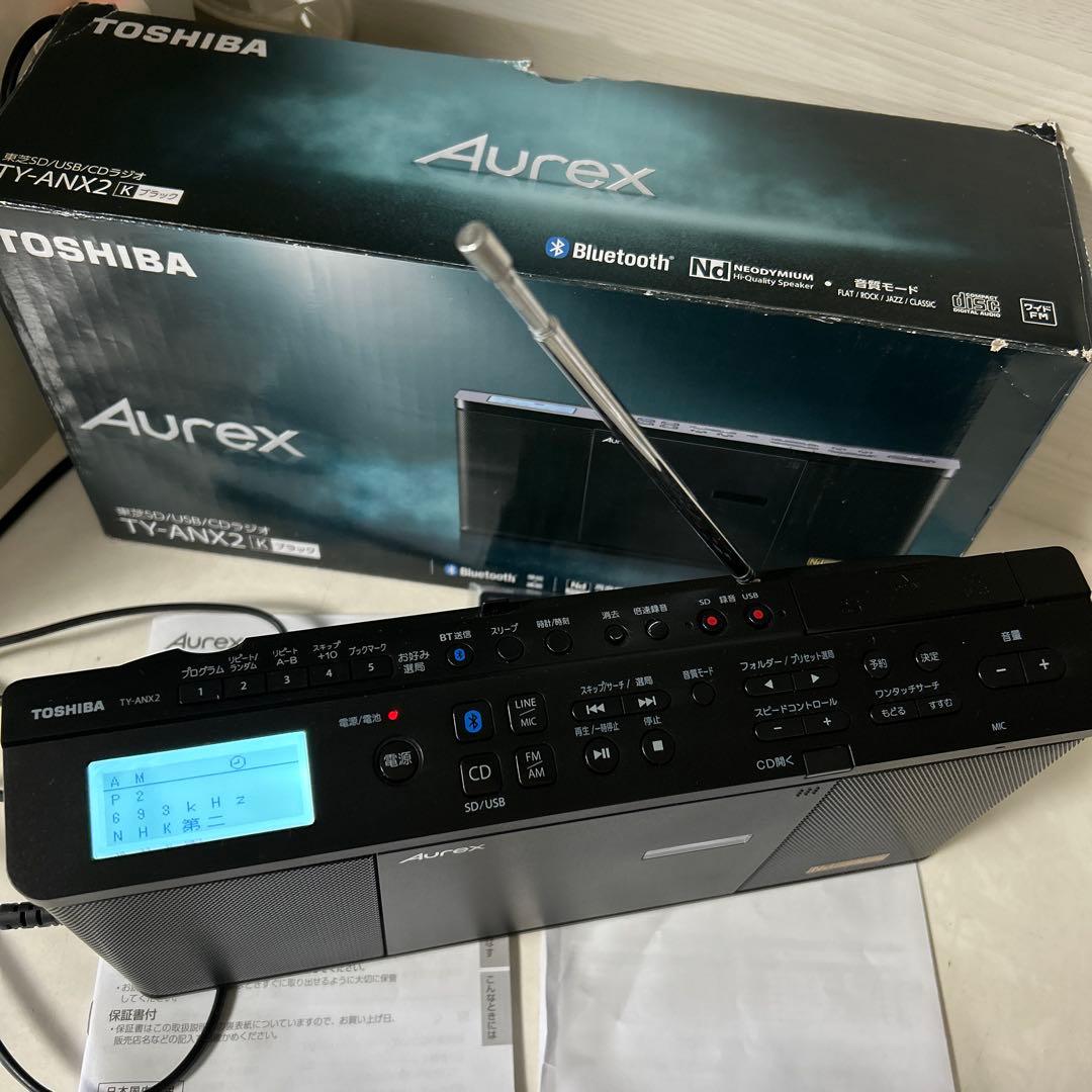 東芝 Aurex　CD・USB・SD・Bluetooth・ラジオTY-ANX1