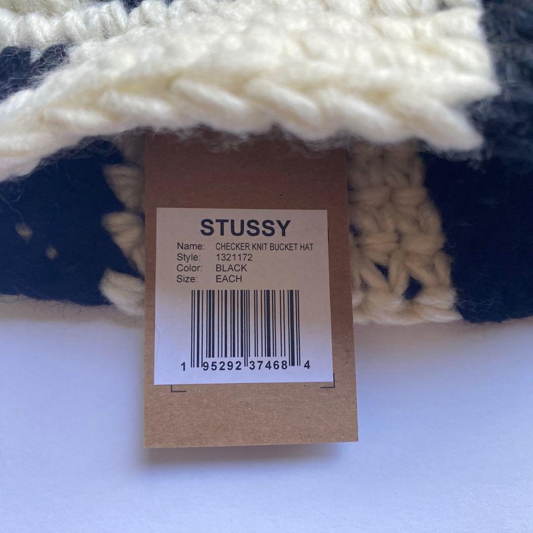 帽子 STUSSY CHECKER KNIT BUCKET