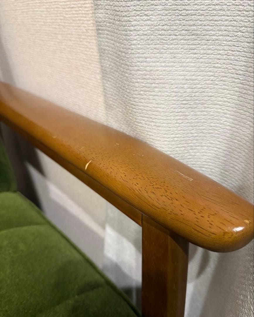 グリーン ベルベットソファのみ