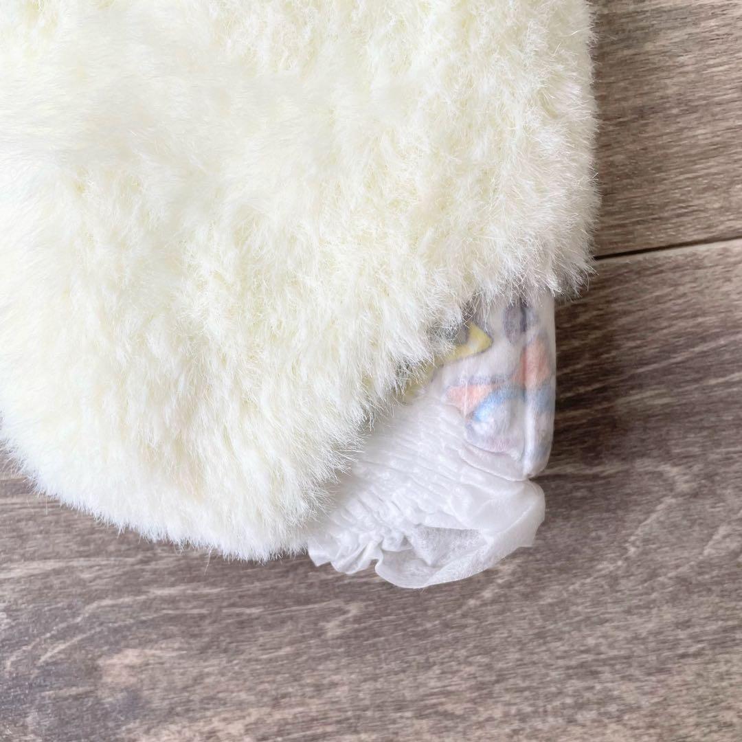 ふわふわアイボリー♪うさぎ耳帽子とロンパース ニューボーンフォト衣装 ボンネット