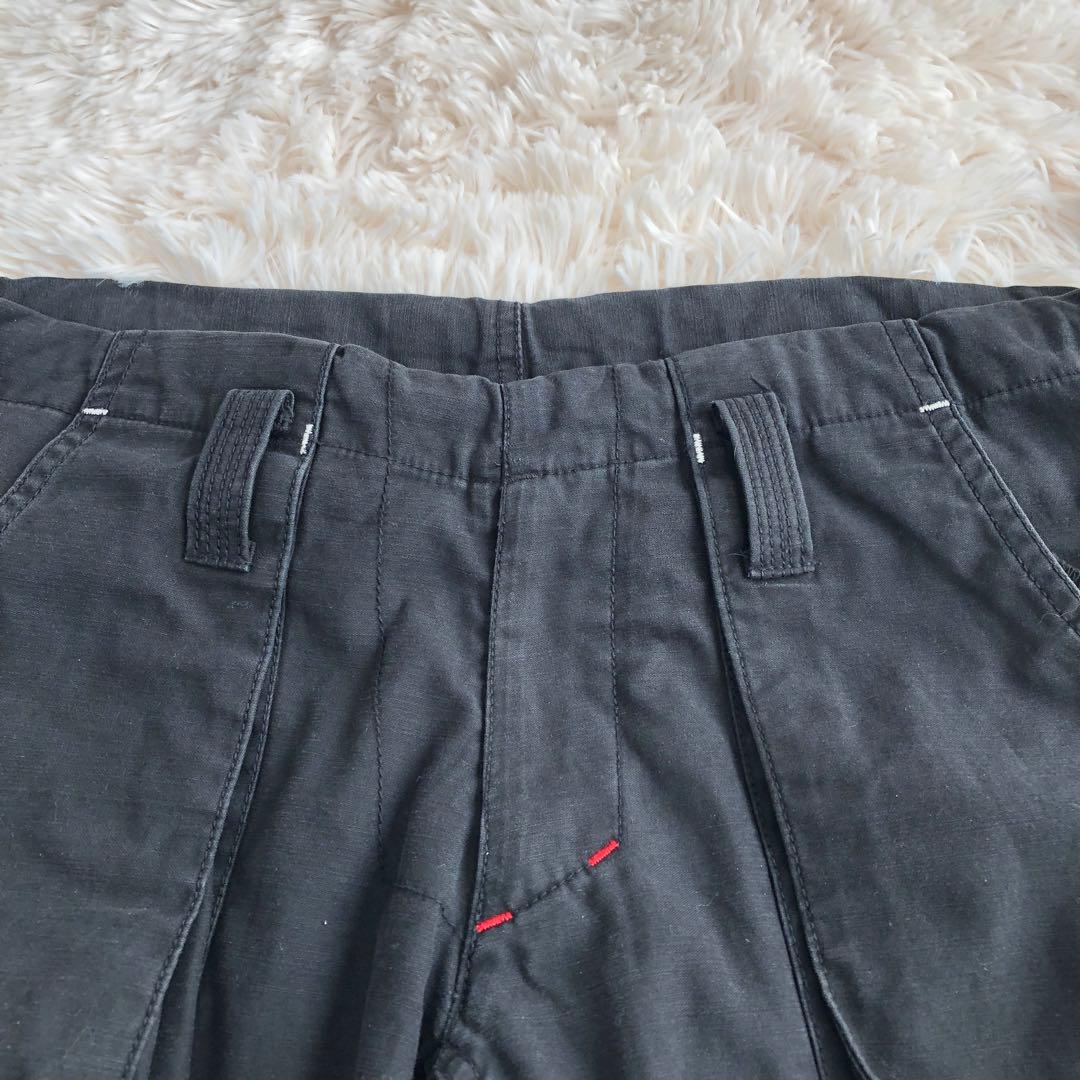 義志 YOSHIYUKI　カーゴパンツ　カンフーパンツ　ブラック　忍者パンツ