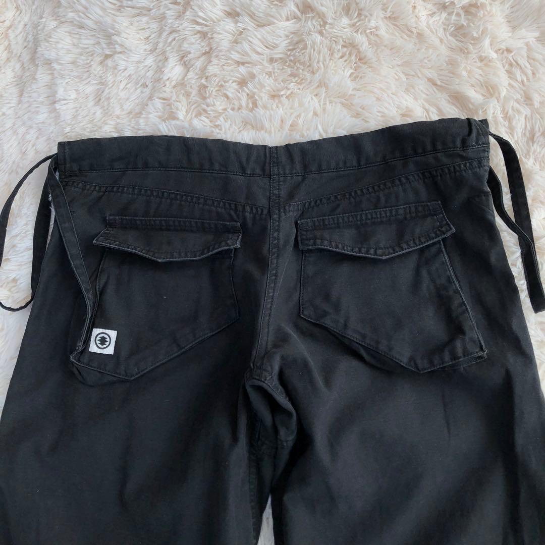 義志 YOSHIYUKI　カーゴパンツ　カンフーパンツ　ブラック　忍者パンツ