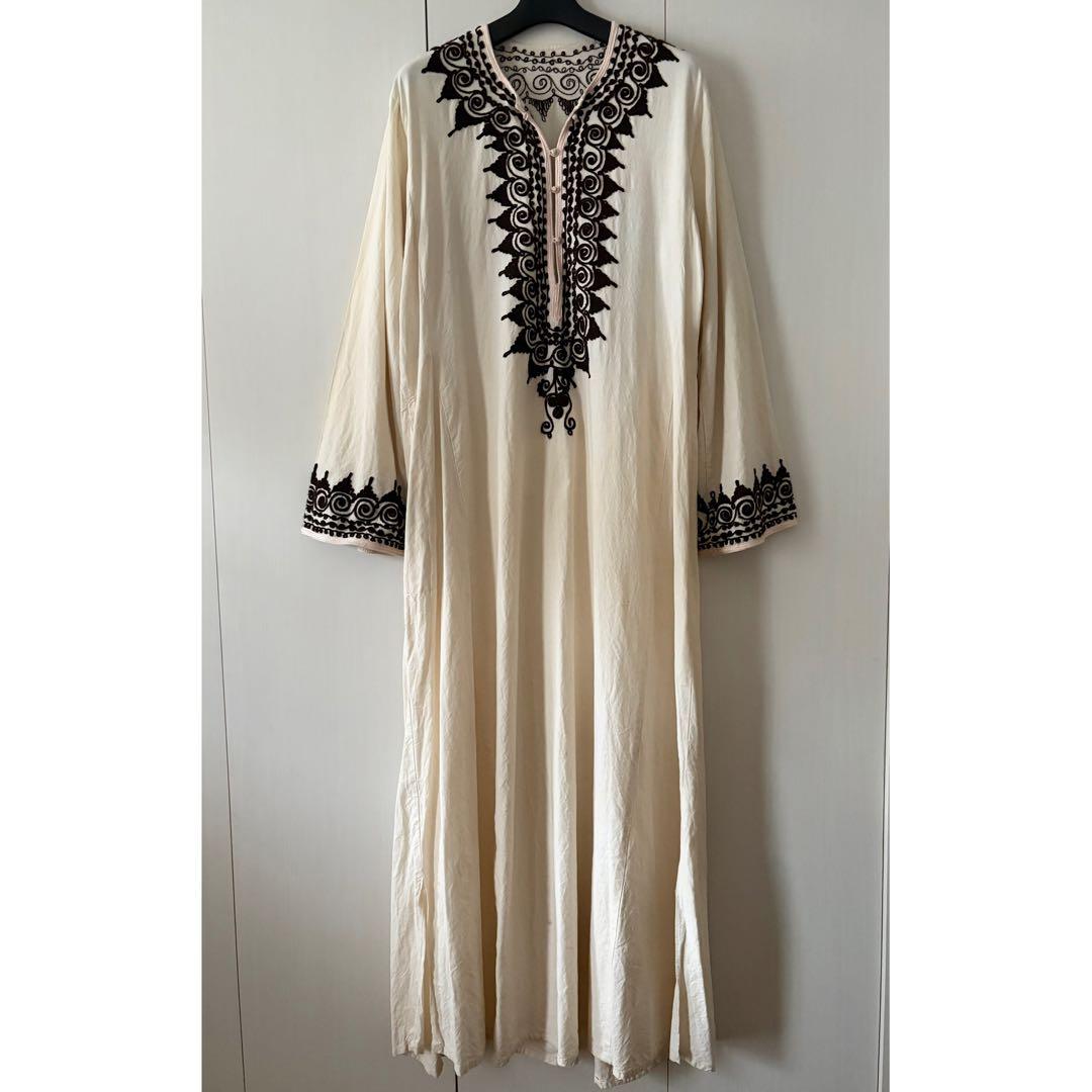 カフタンドレス　ヴィンテージ　古着　民族衣装　モロッコ　中東　ワンピース