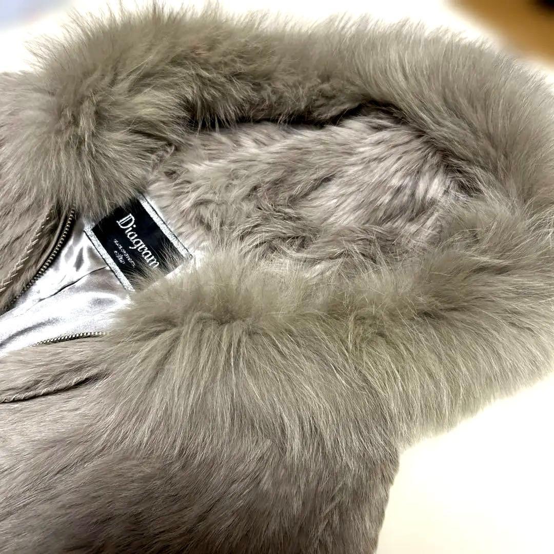 バレンタイン限定値下げダイアグラム　リアルファー　ショートコートフード付き