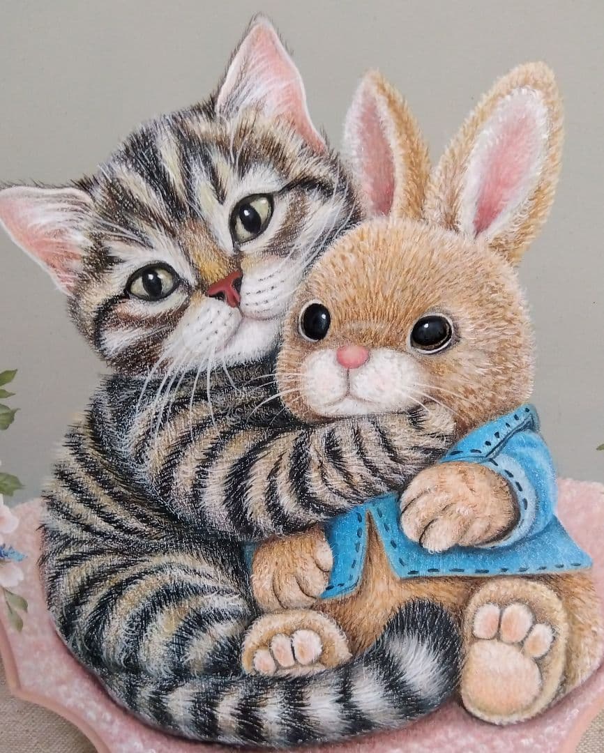 トールペイント作品：「ぎゅっとさせて」