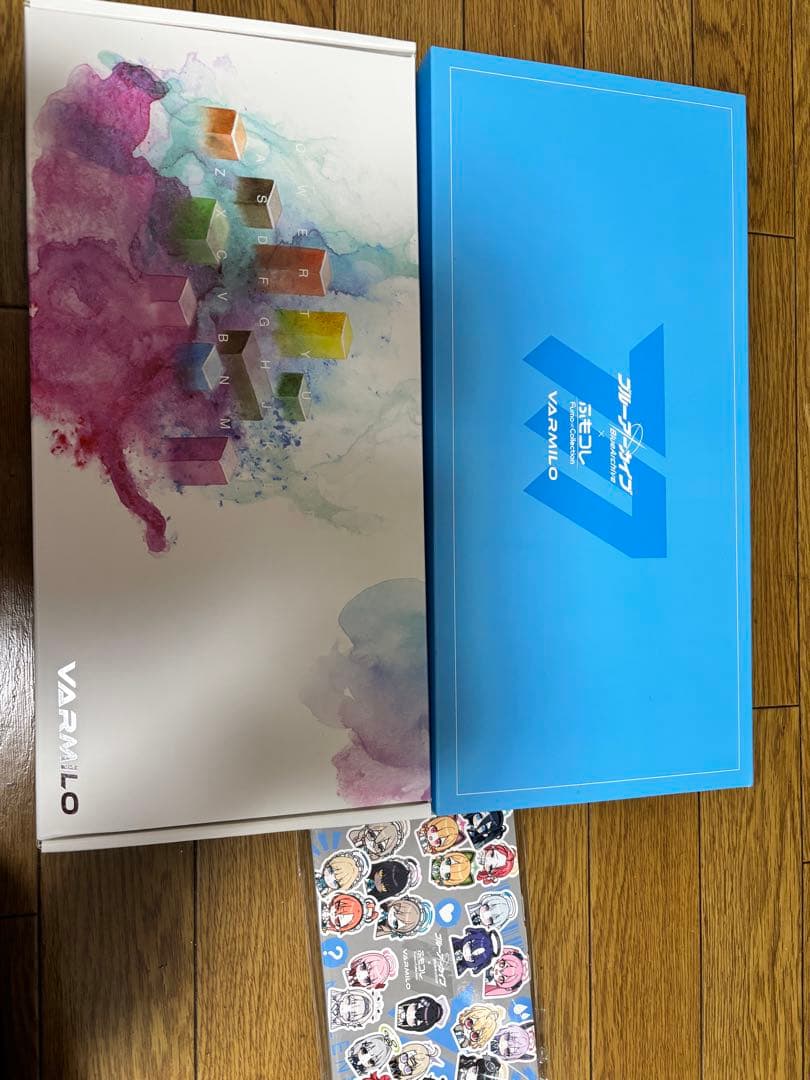 ふもコレ　キーボード　US 英語配列 アイリス軸　キーキャップ ブルアカ