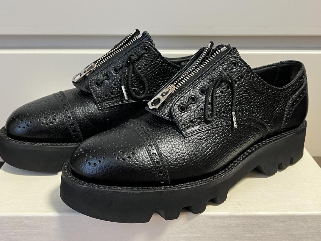 74800円フットザコーチャー美品25cm黒RESISTANCEメンズシューズ