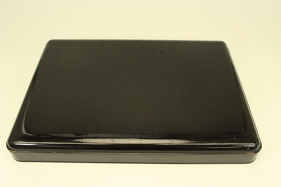 松上鶴蒔絵 四方盆 時代物(A981)