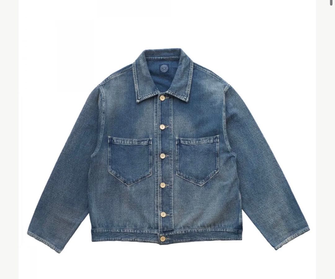 ポータークラシック　アフリカンコットンクリアジャケットブルー