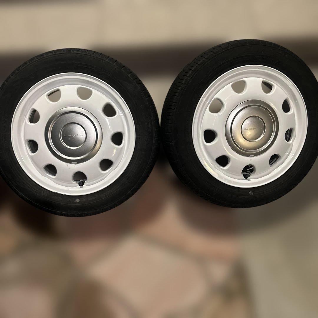 スズキアルトラパン純正155/65R14インチ ホワイトホイールセット