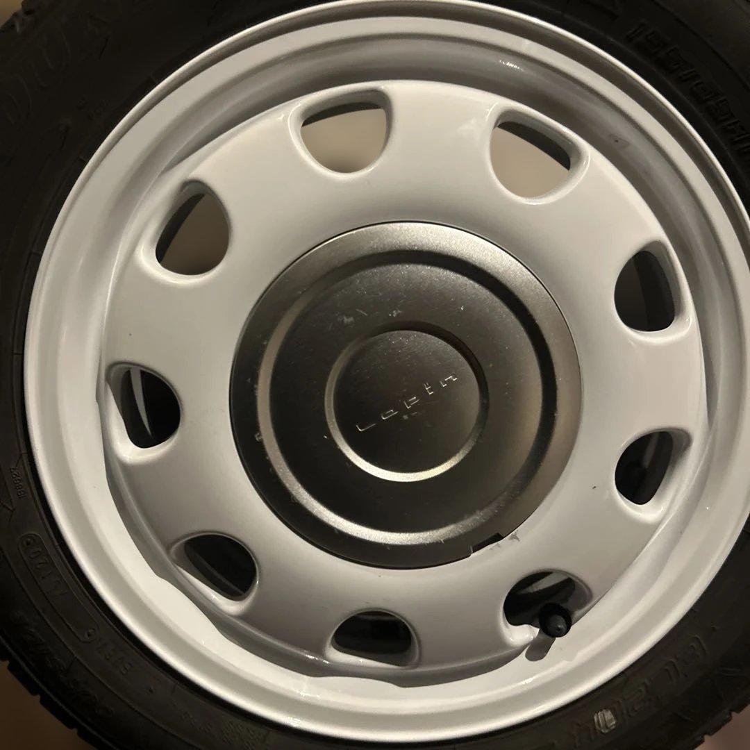 スズキアルトラパン純正155/65R14インチ ホワイトホイールセット