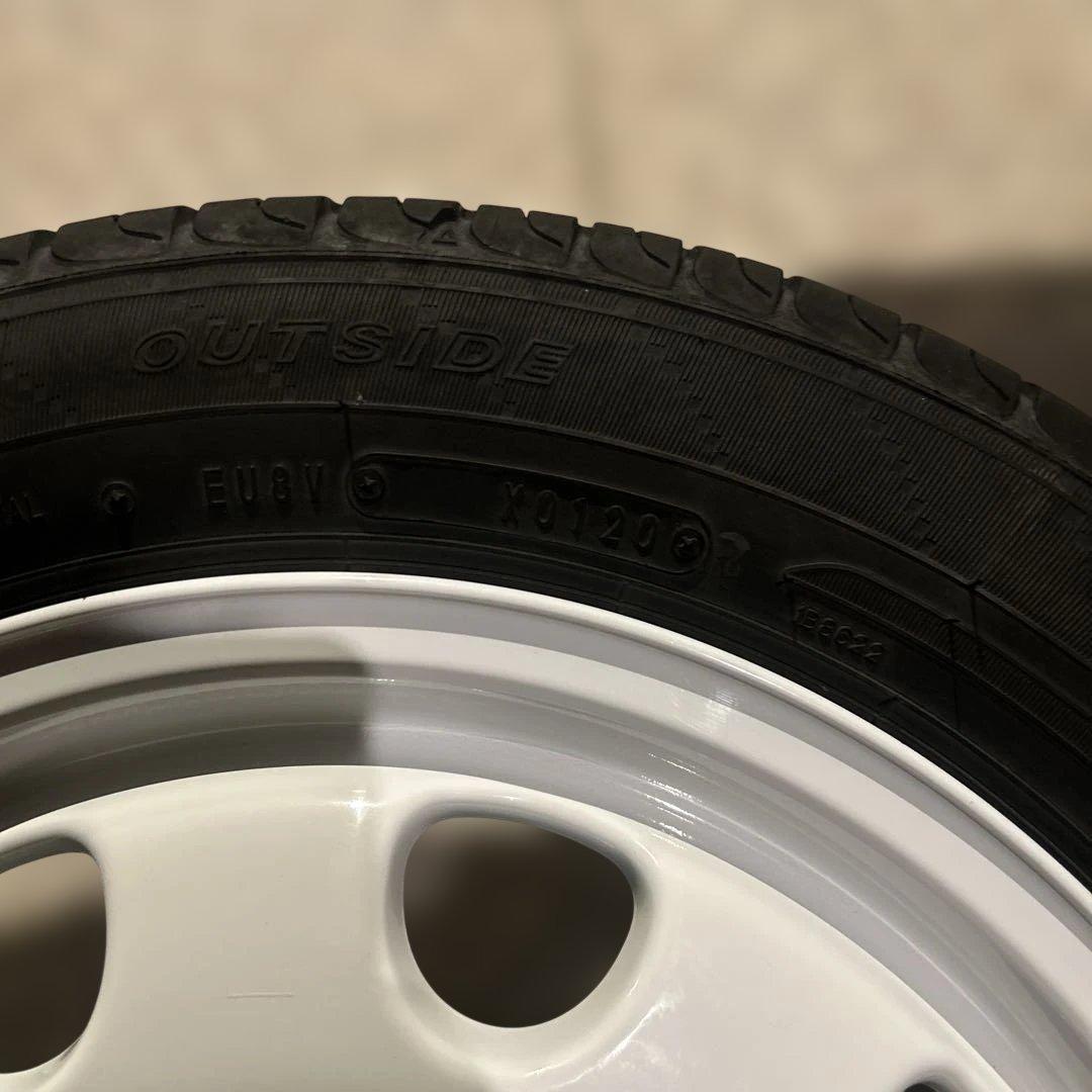 スズキアルトラパン純正155/65R14インチ ホワイトホイールセット