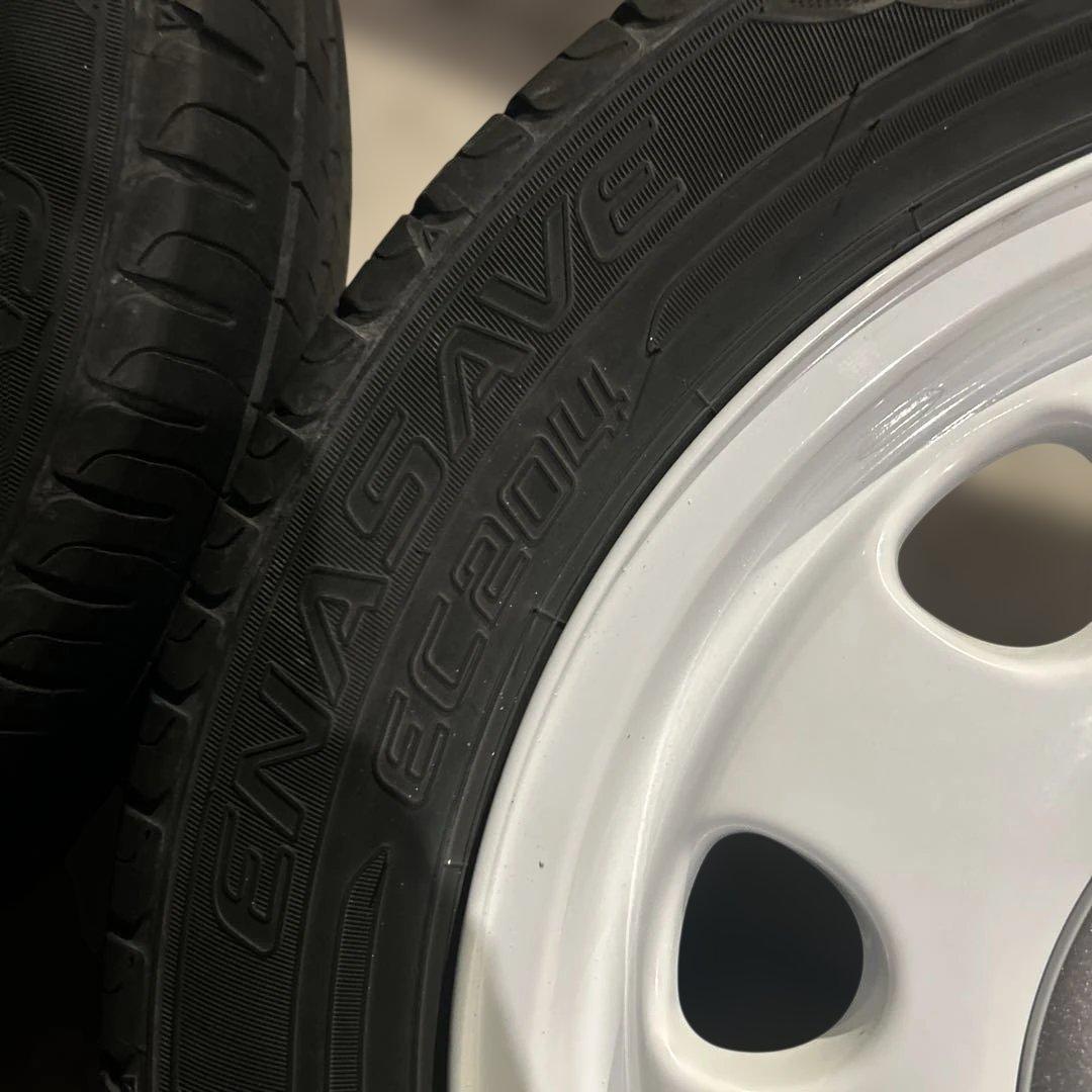 スズキアルトラパン純正155/65R14インチ ホワイトホイールセット