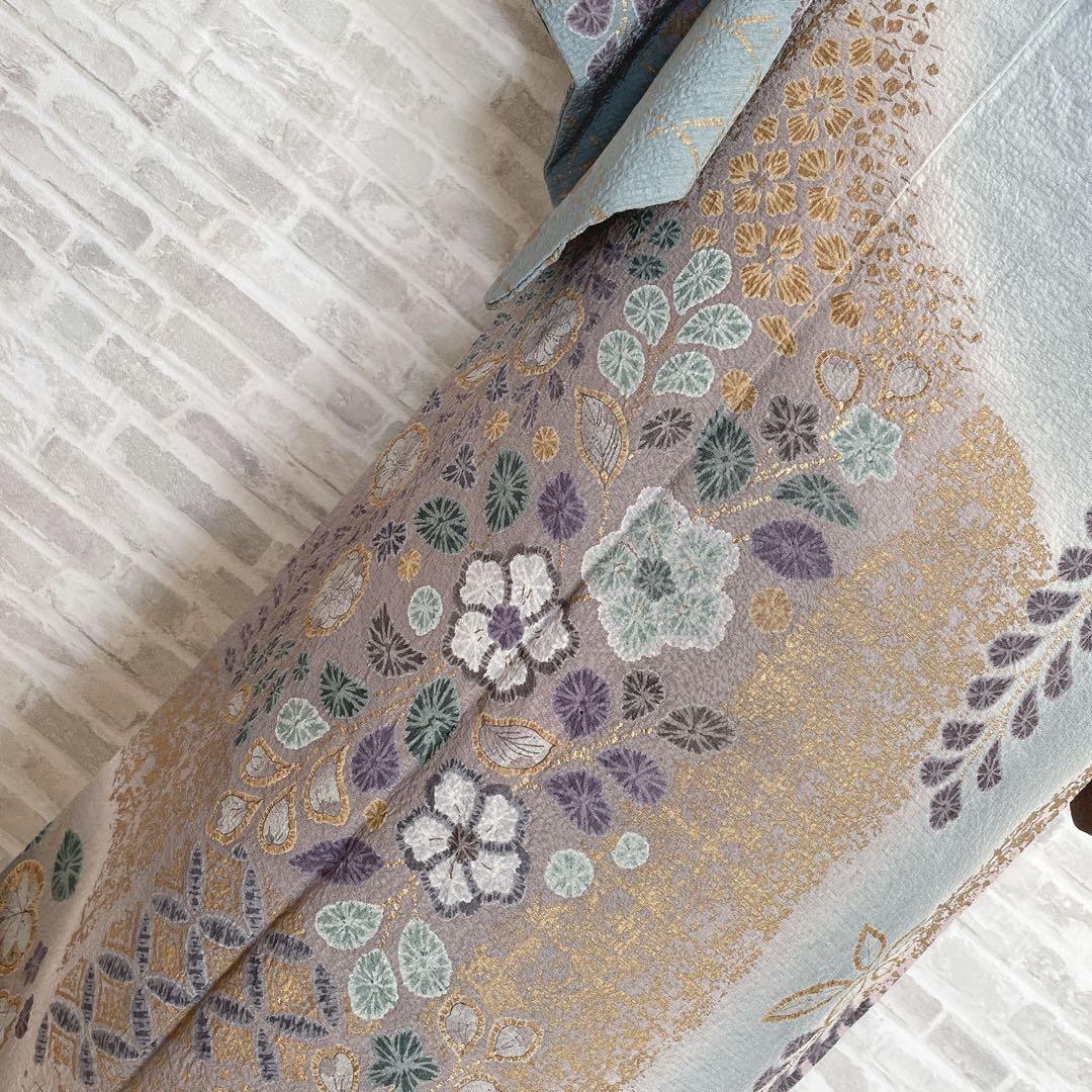 訪問着　フルセット　辻ヶ花　松　滴り　金彩加工　着物　P1