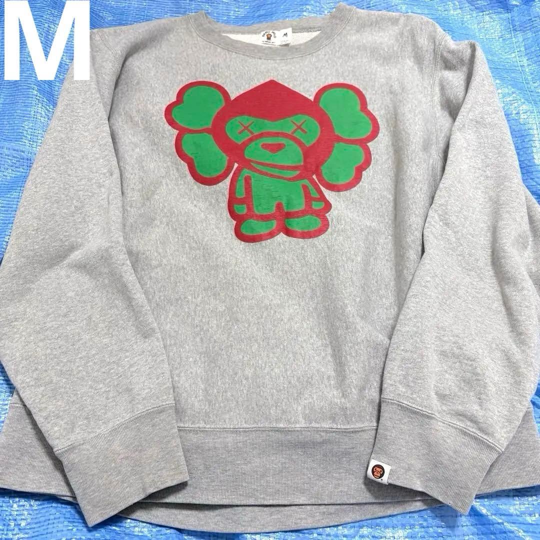 A BATHING APE⬛︎KAWS⬛︎コラボスウェット⬛︎M⬛︎カウズ⬛︎マイロ