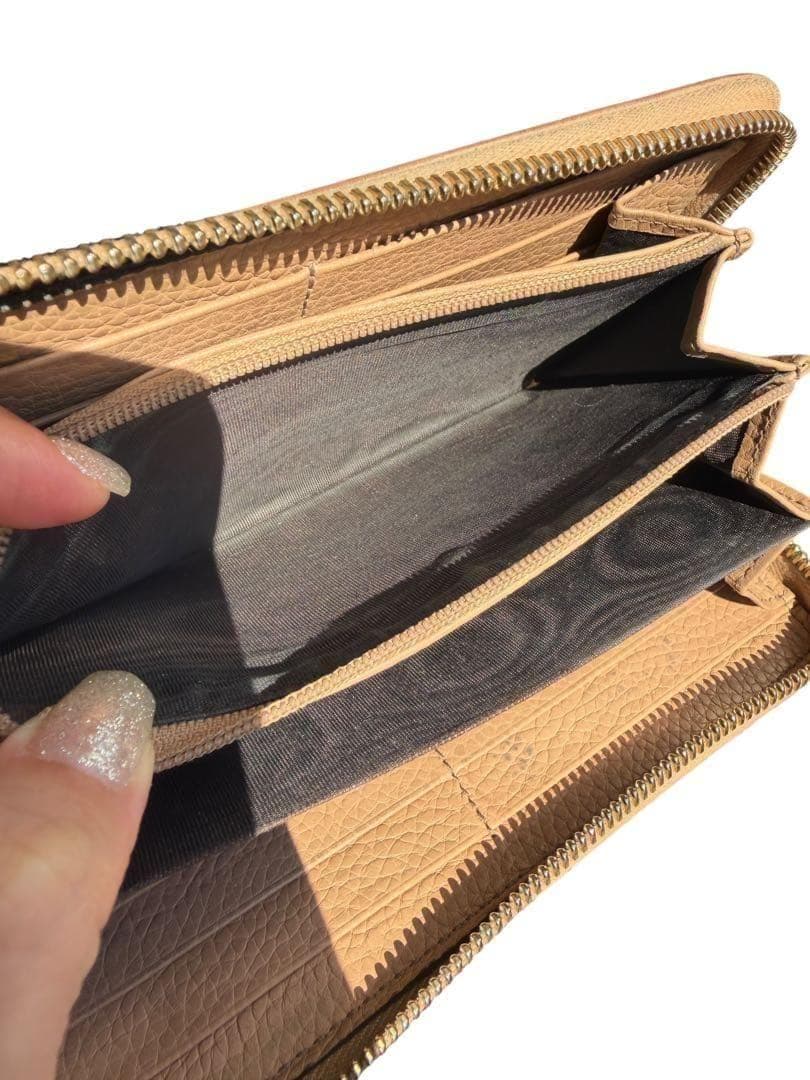 GUCCI グッチ ラウンドファスナー 長財布 ソーホー レザー　SOHO