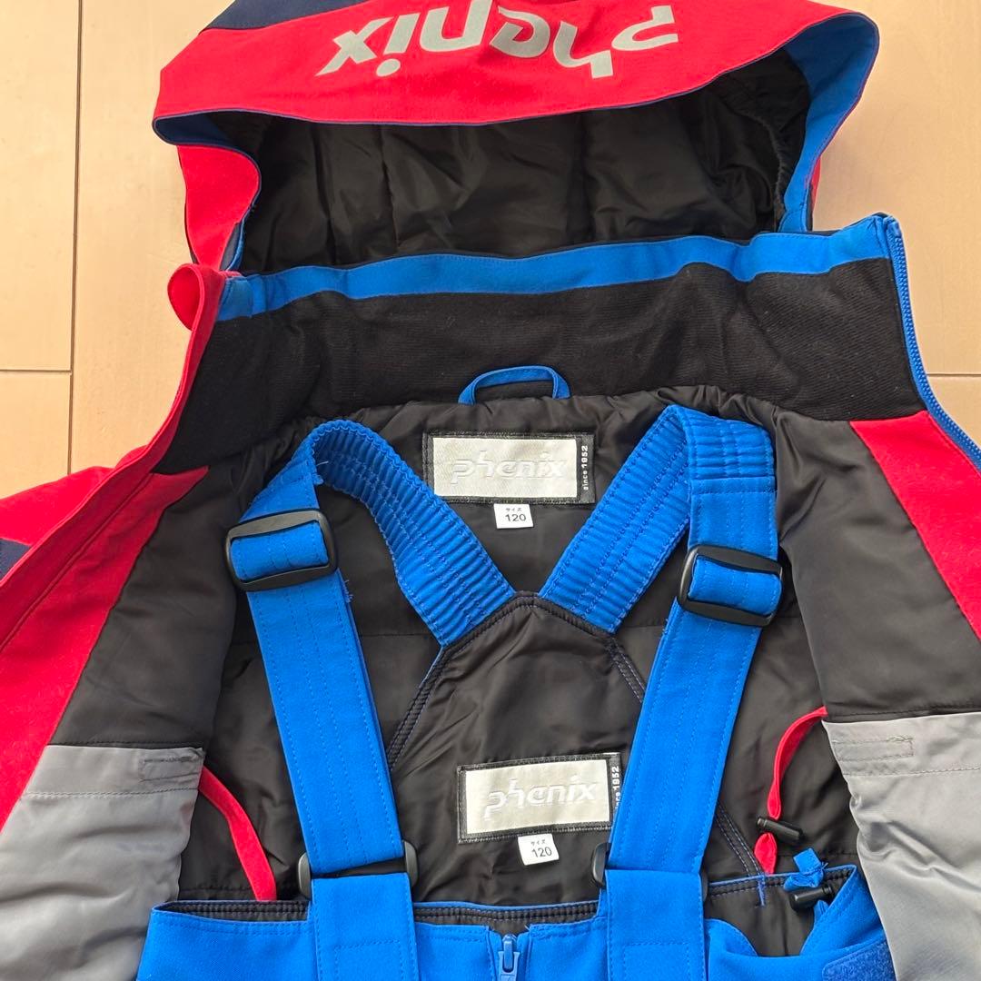 フェニックス スキーウェア 子ども 上下セット 120（インナー・小物おまけ）