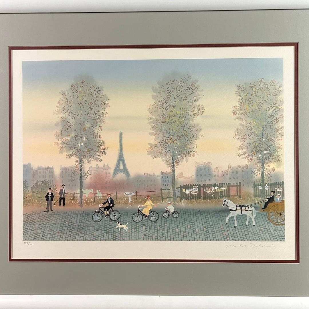 美品 ミッシェル・ドラクロワ「美しい季節」リトグラフ 直筆サイン入 作品保証書有