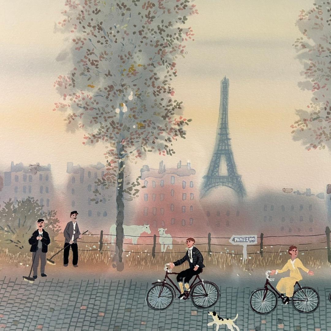 美品 ミッシェル・ドラクロワ「美しい季節」リトグラフ 直筆サイン入 作品保証書有