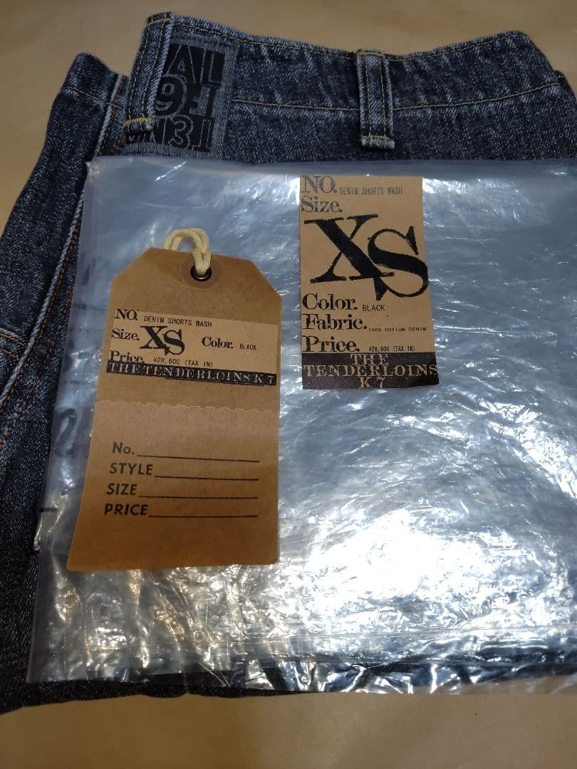 テンダーロイン　デニムショーツ　ブラック