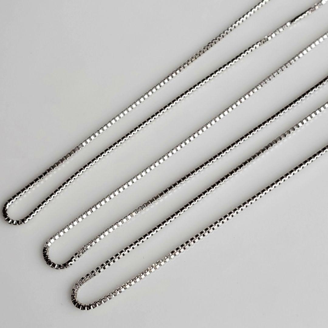 Miki　プラチナネックレス　ベネチアンチェーン　フリーアジャスター付き