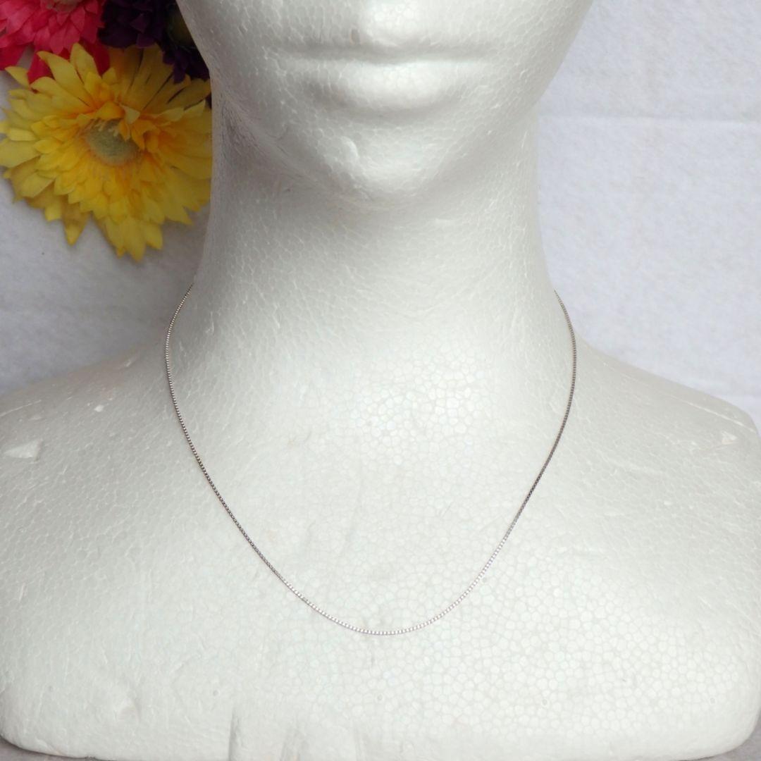 Miki　プラチナネックレス　ベネチアンチェーン　フリーアジャスター付き