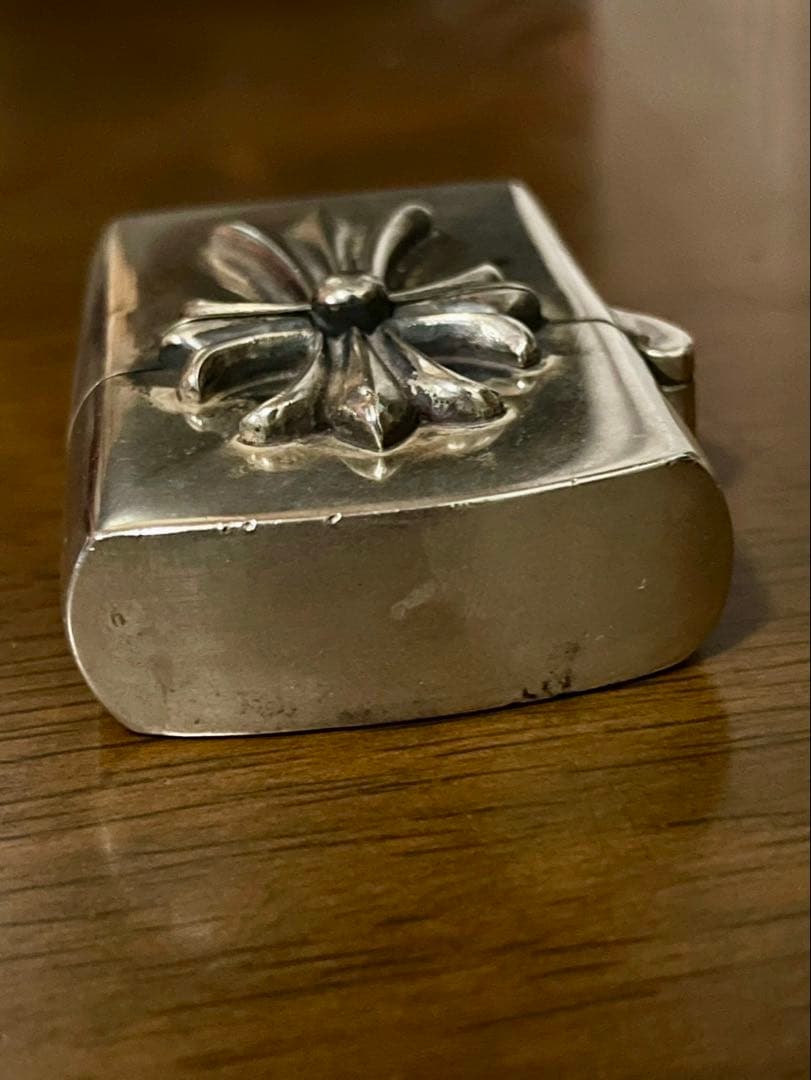 クロスデザイン ジッポライター シルバー 重厚感 　錆びないハート