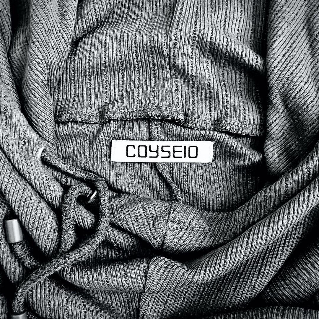 トップス COYSEIO SHIRRING HOOK HOODIE CHARCOAL