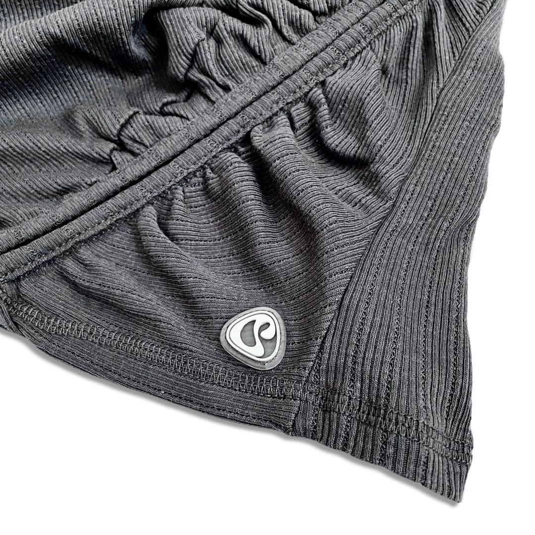 トップス COYSEIO SHIRRING HOOK HOODIE CHARCOAL