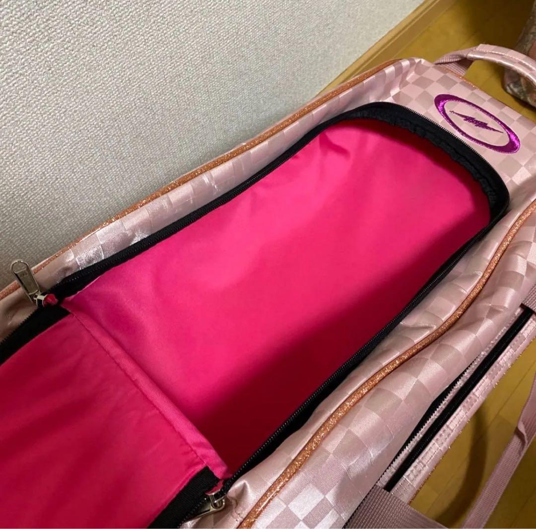 STORM 2ボールキャスターバッグ ピンク チェック