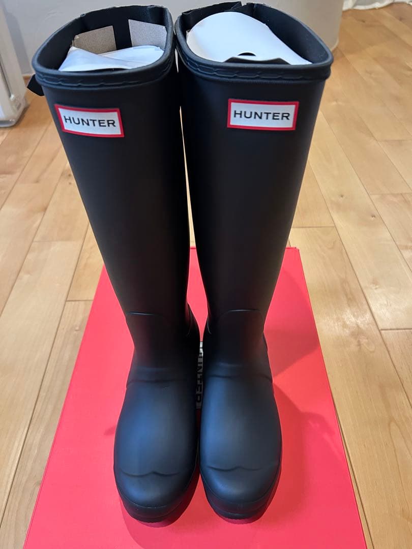 HUNTER ブラック 長靴 バックストラップ付き