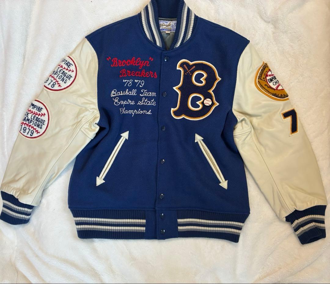 WHITESVILLE ホワイツビル　袖革スタジャン　40