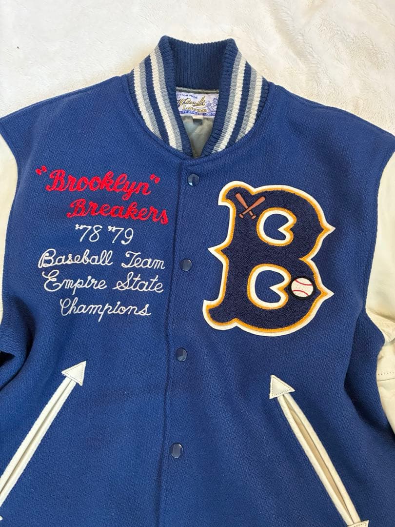 WHITESVILLE ホワイツビル　袖革スタジャン　40